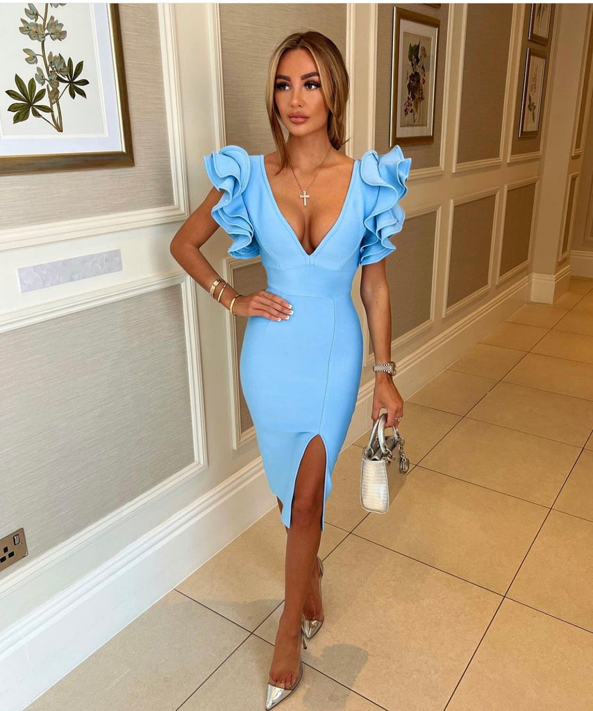 MELISSA Baby Blue Bandage dress 3-5 days delivery due to high demand –  Beaut Boutique