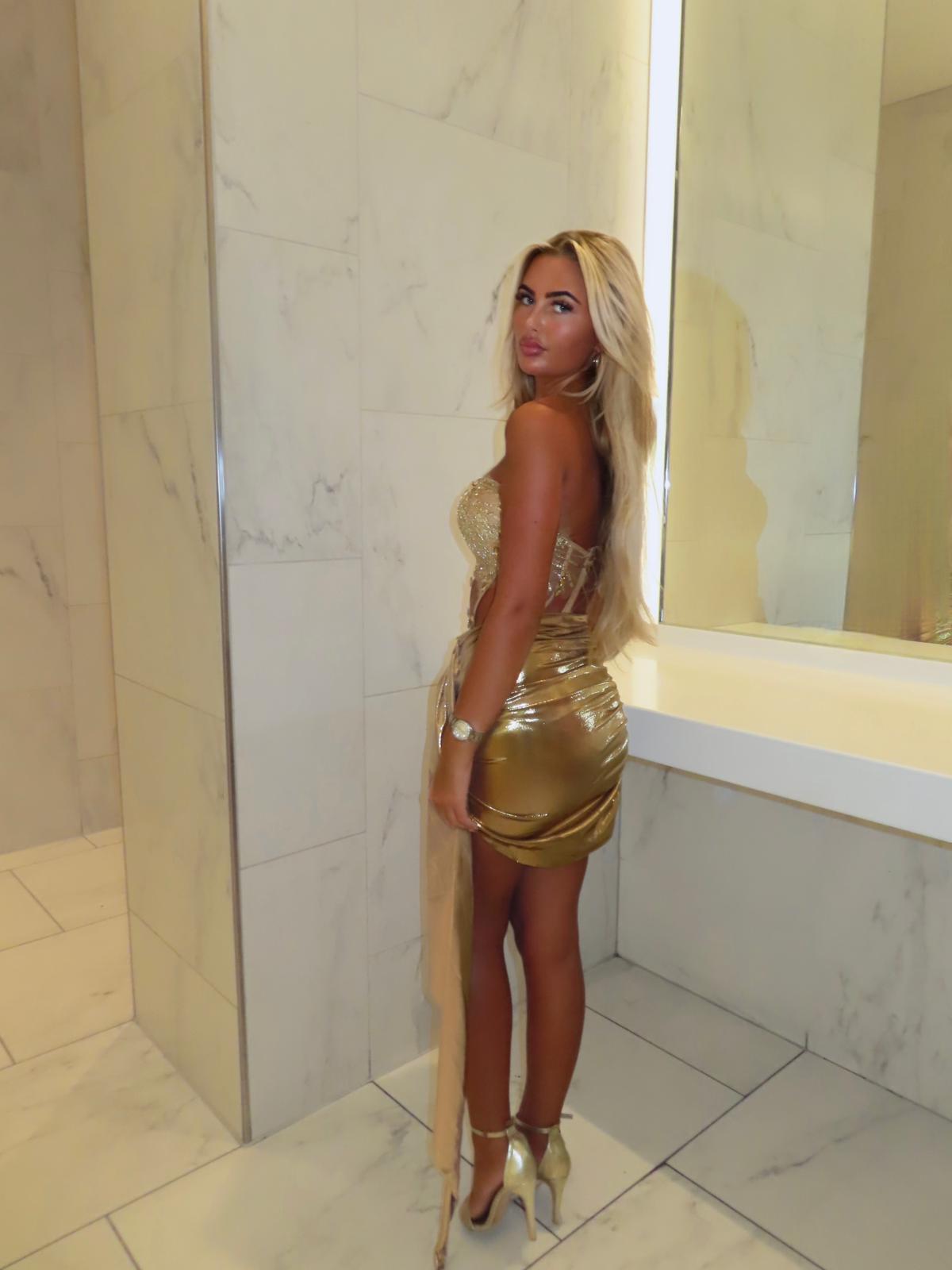 Golden GINA Corset Two Piece Set