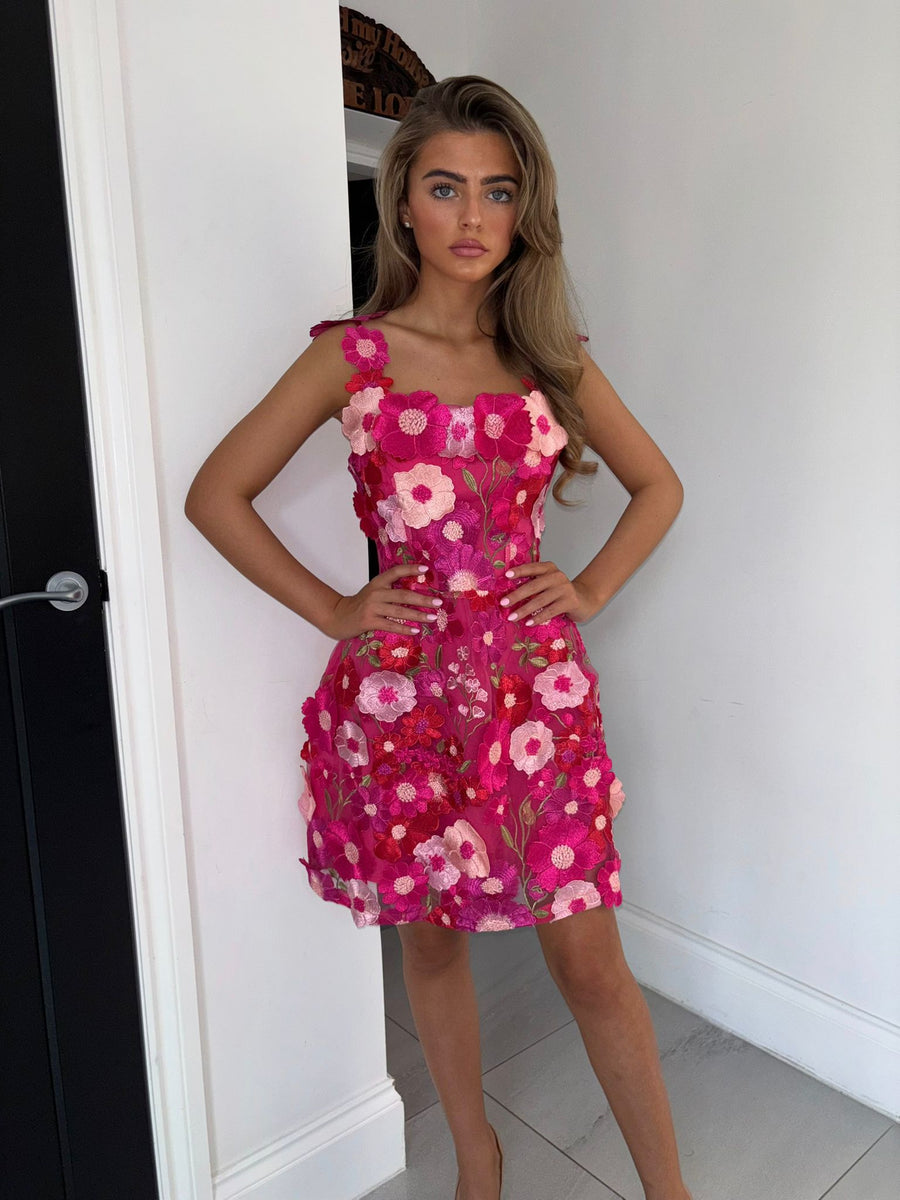 LUCIA 3D Floral Dress ( next day delivery )