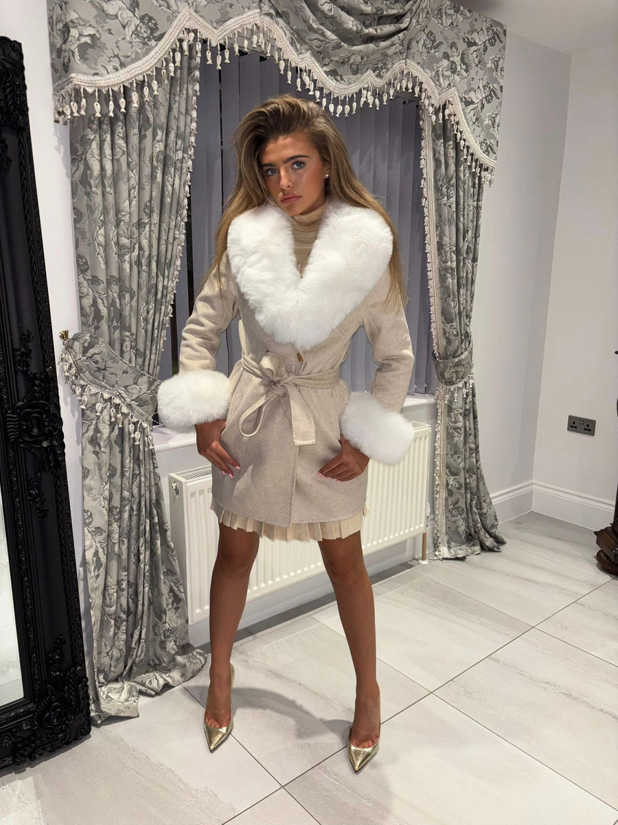 LEXI Faux fur Coat Handmade Design 2-3 days delivery