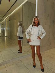 MACEY BOW Tweed Dress and Jacket Two Piece set (Next Day Delivery Avaliable)