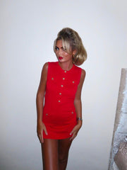 SOFIA Red Knit Dress Next Day Delivery