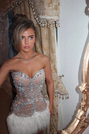 BRIDIE Diamond Stud Tassel Dress Next Day Delivery Available