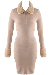 TILLY Faux Fur Knit Dress  Dress Next Day Delivery