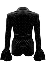 CHLOE Diamond Velvet Belted  Playsuit Next Day Delivery Available