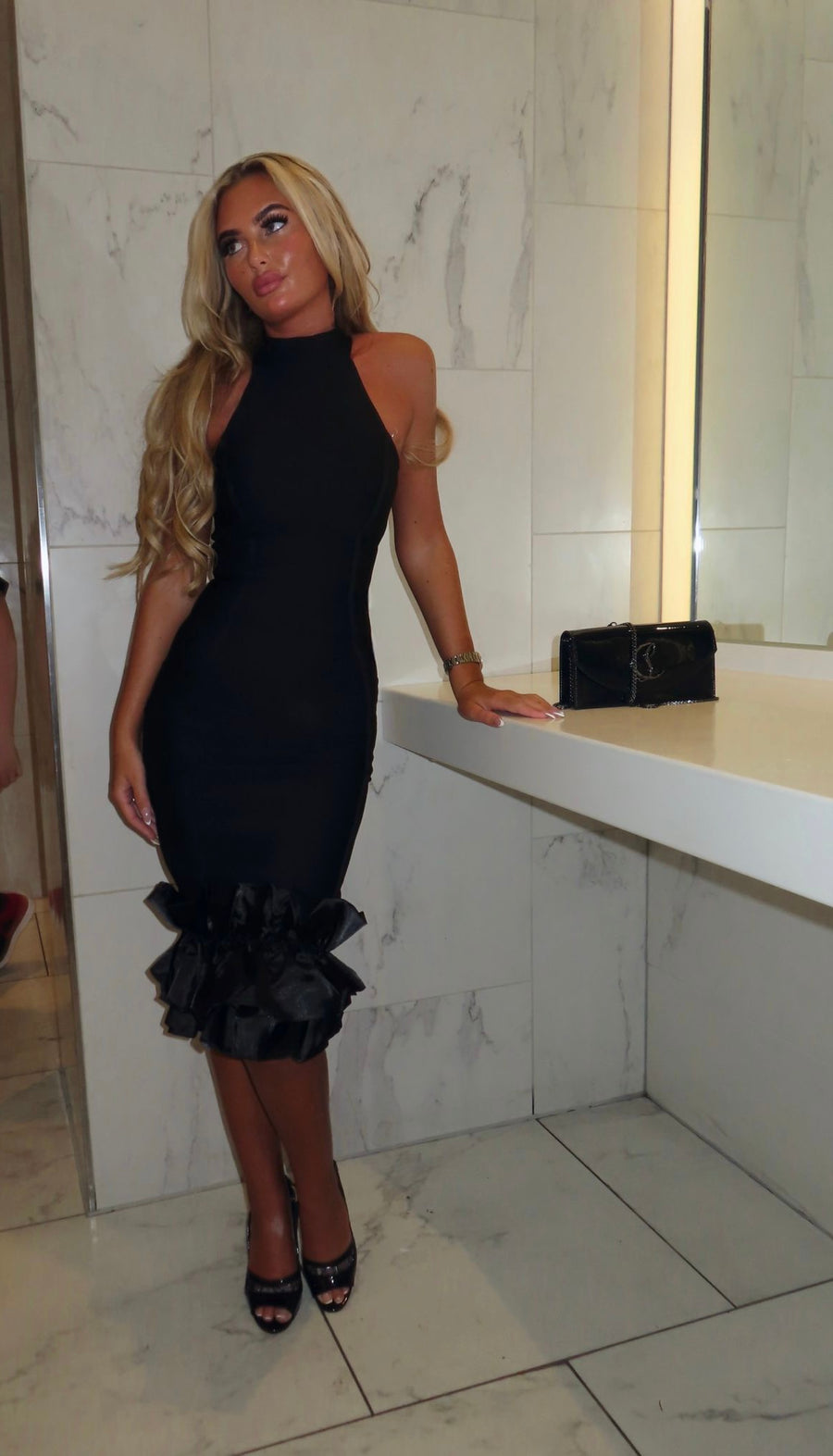 NICOLE Bandage Ruffle dress (next day delivery Available )