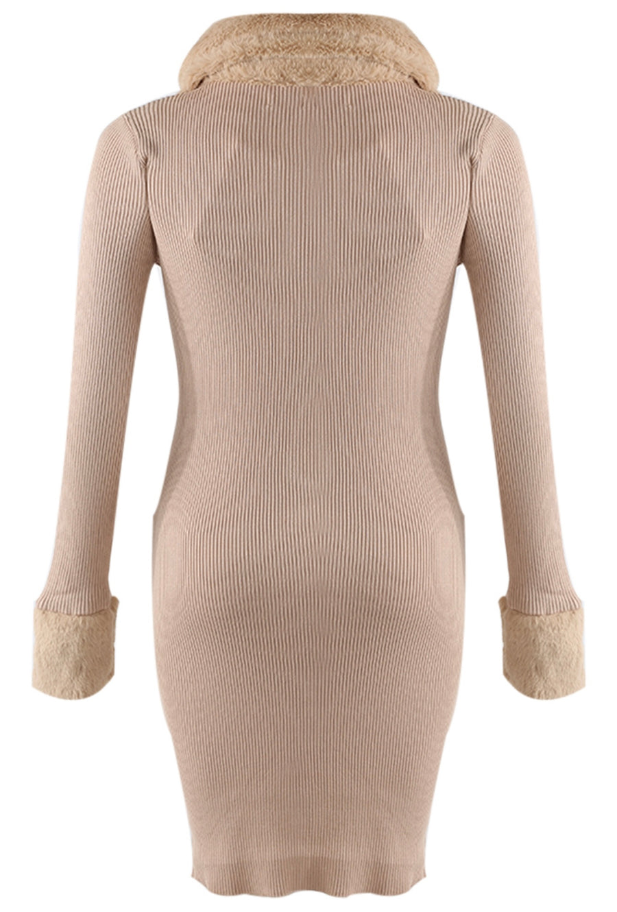 TILLY Faux Fur Knit Dress  Dress Next Day Delivery