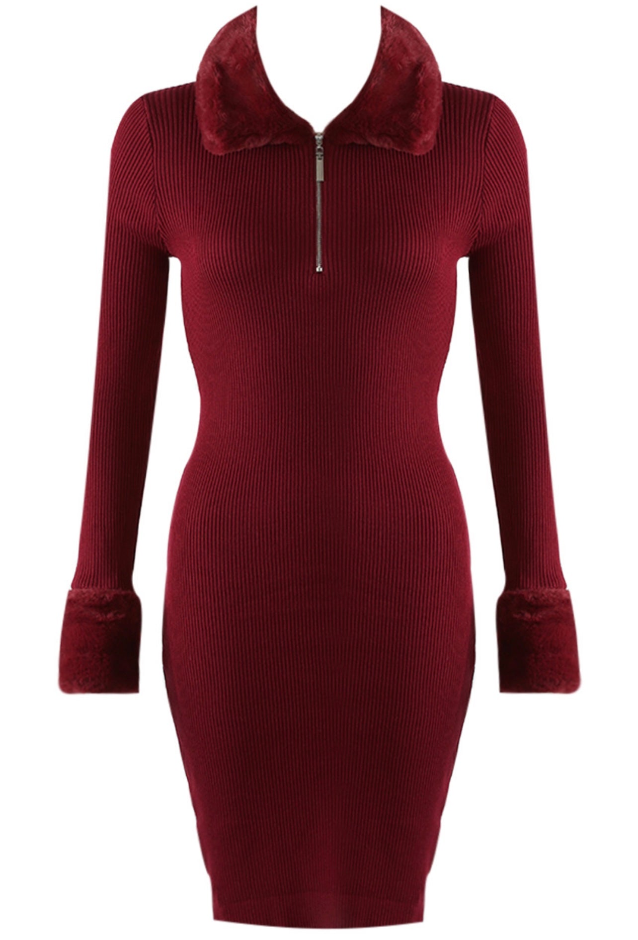 TILLY Faux Fur Knit Dress  Dress Next Day Delivery