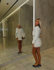 MACEY BOW Tweed Dress and Jacket Two Piece set (Next Day Delivery Avaliable)