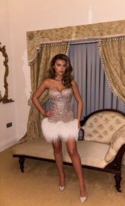 BRIDIE Diamond Stud Tassel Dress Next Day Delivery Available