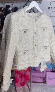 CINDY White Blazer Next Day Delivery