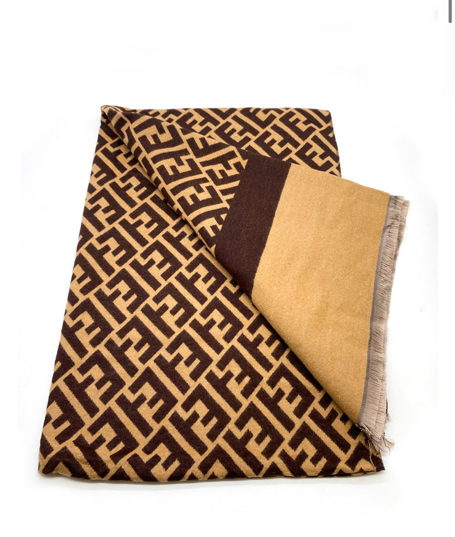 Brown/Tan  Scarf (Next Day Delivery)