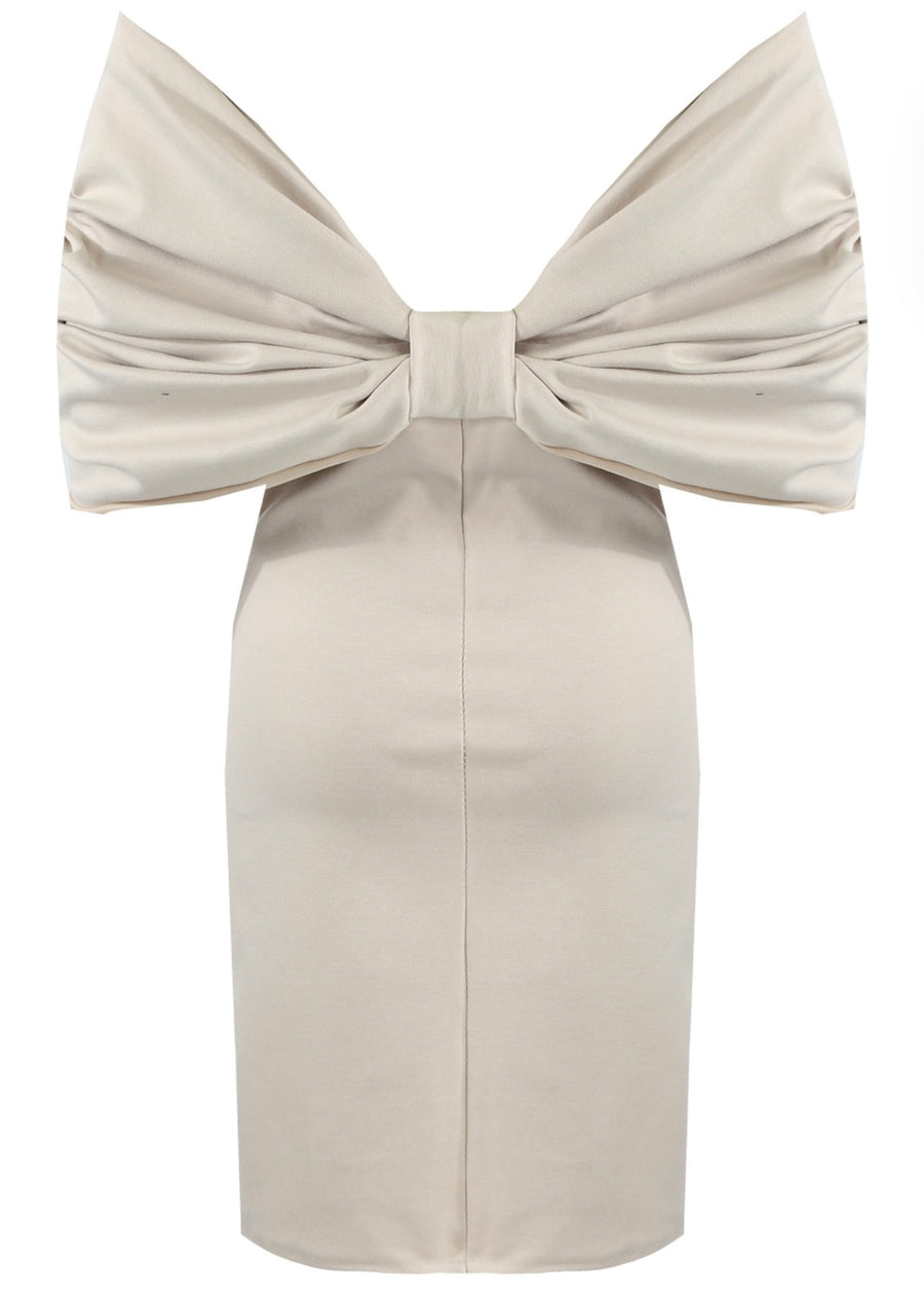 BOW TIFFANY Beige Dress Next Day Delivery