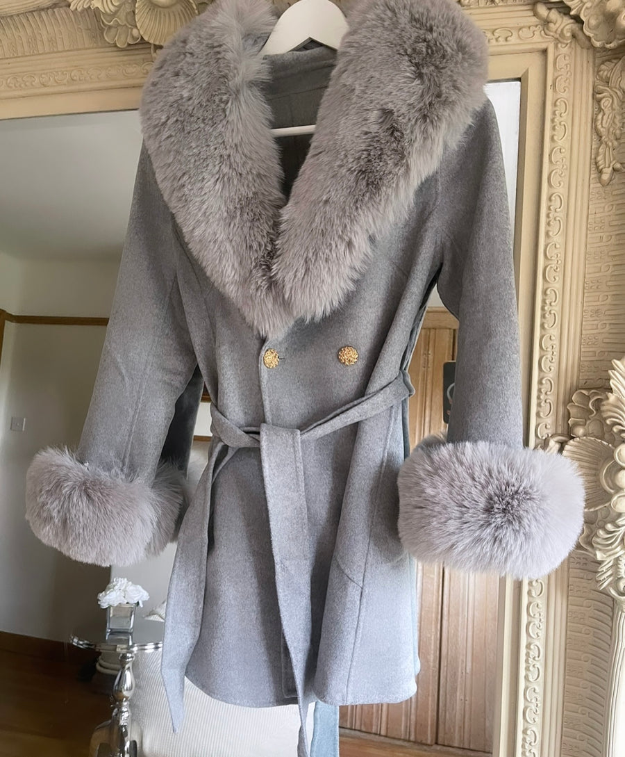 LEXI Faux fur Coat  Handmade Design next day delivery)