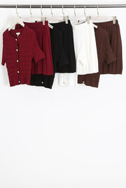 KATIE Gold Button Knit  Two Piece Set (Next Day Delivery Available )