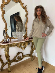 BROOKLYN Kaki Green Jumper  and Leggings Set Next Day Delivery