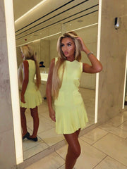 BRITNEY Gold Button Dress Next Day Delivery