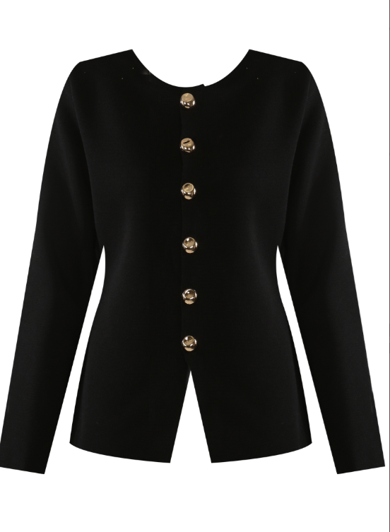 EllA Button Long Sleeve  Top  (Next Day Delivery Available)