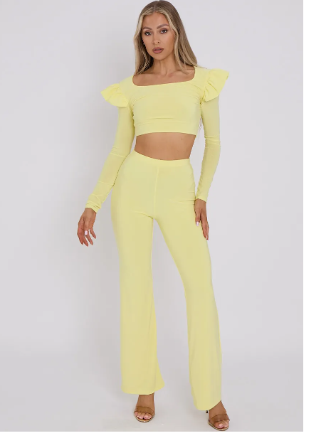 PHOEBE Lemon Yellow Two Piece Set (Next Day Delivery)