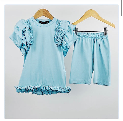 MADDISON Ruffle Top And Shorts Set (Next Day Delivery Available)